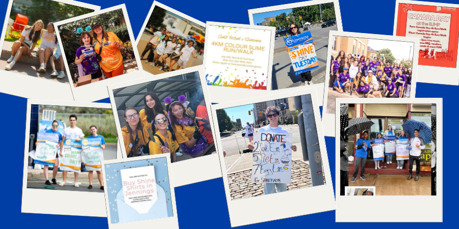 A collage of photos from Shinerama events across Canada.